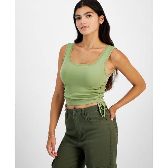 Planet Heart Juniors' Seamless Side-Tie Tank - Tea, M - Picture 1 of 1